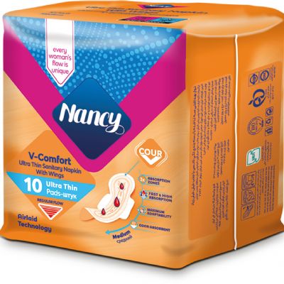 Extra Thin Medium Winged Sanitary Napkins (6 drops) - 10 pieces - 36 packs